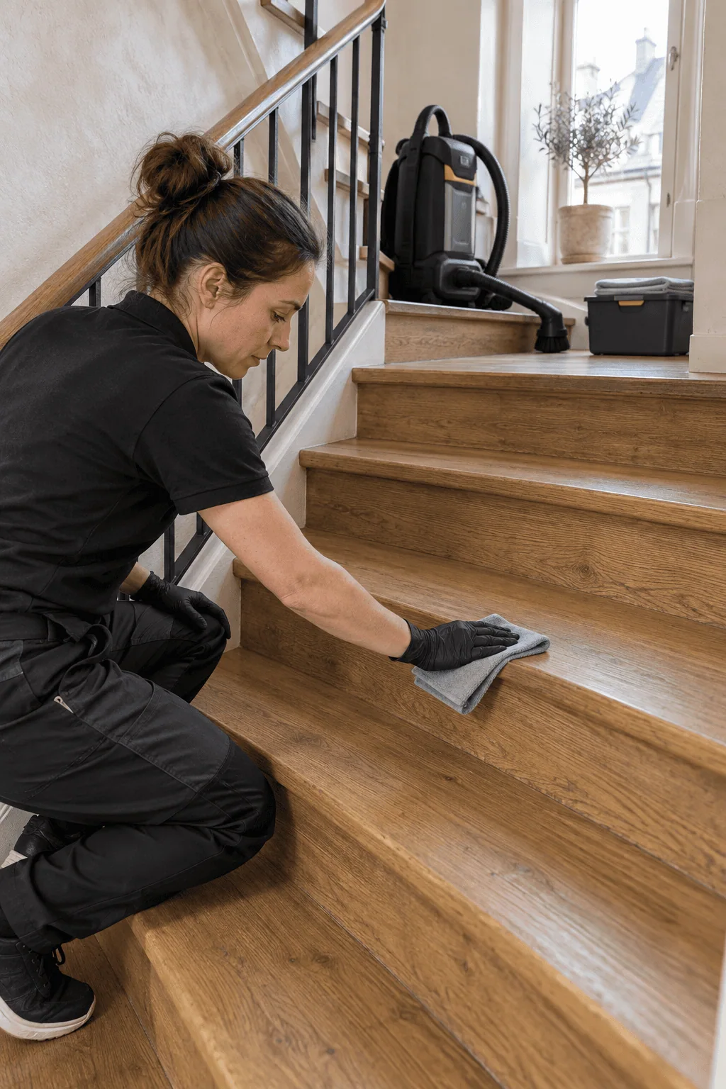 Nettoyage professionnel d’un parquet par Clean Tout 37 — visuel à remplacer par une photo réelle