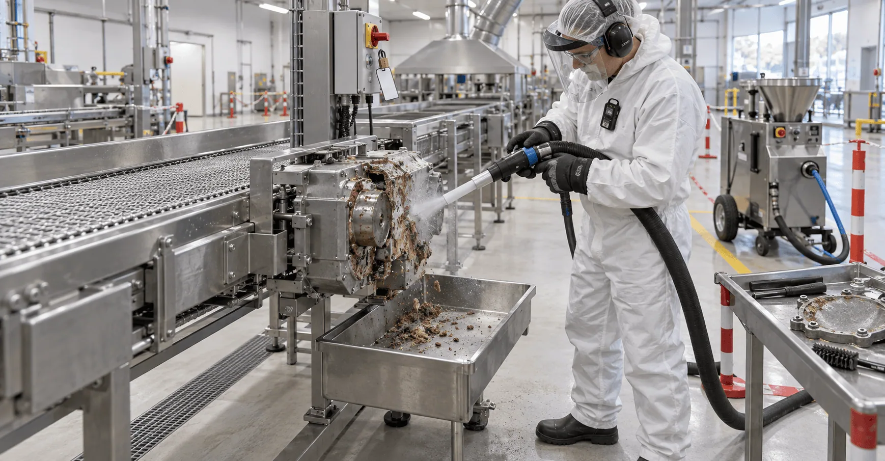 Nettoyage cryogénique d’un équipement industriel