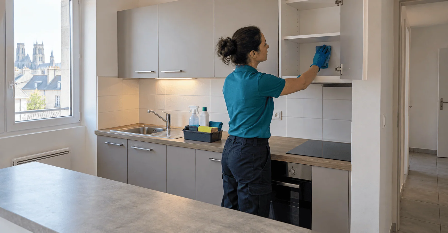 Nettoyage d’un logement avant état des lieux de sortie