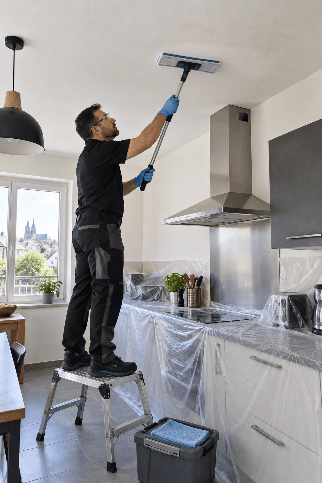 Nettoyage professionnel de mur intérieur par Clean Tout 37 — visuel à remplacer par une photo réelle