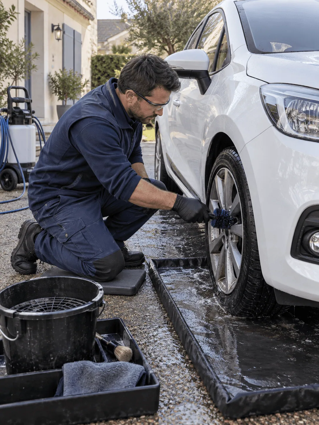 Nettoyage intérieur et extérieur d’une voiture à domicile par Clean Tout 37 — visuel à remplacer par une photo réelle
